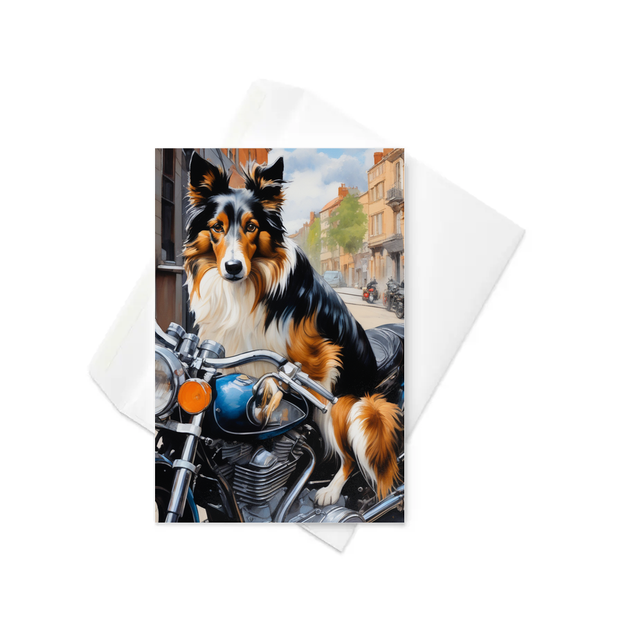 PugMug Custom Collie Greeting Card