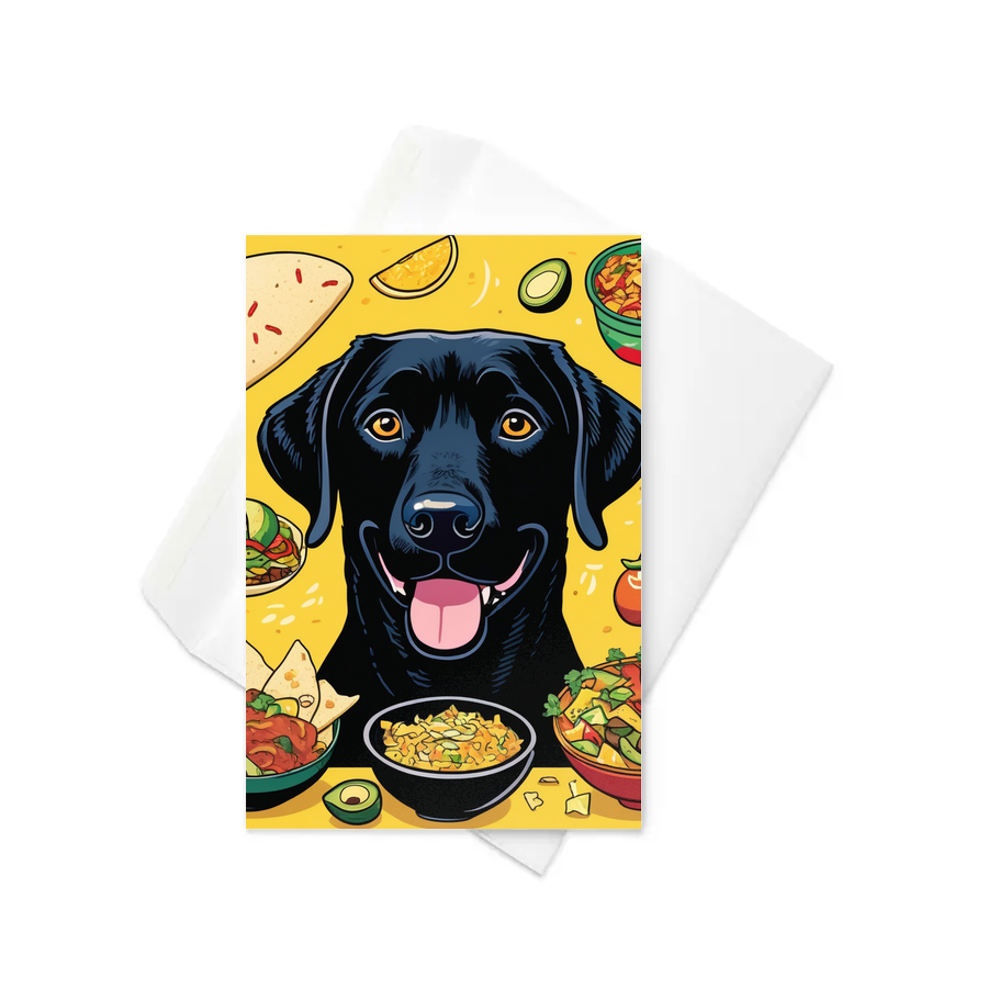 PugMug Custom Black Labrador Retriever Greeting Card