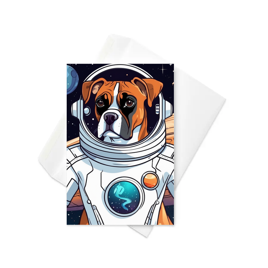 PugMug Custom Boxer Dog Greeting Card