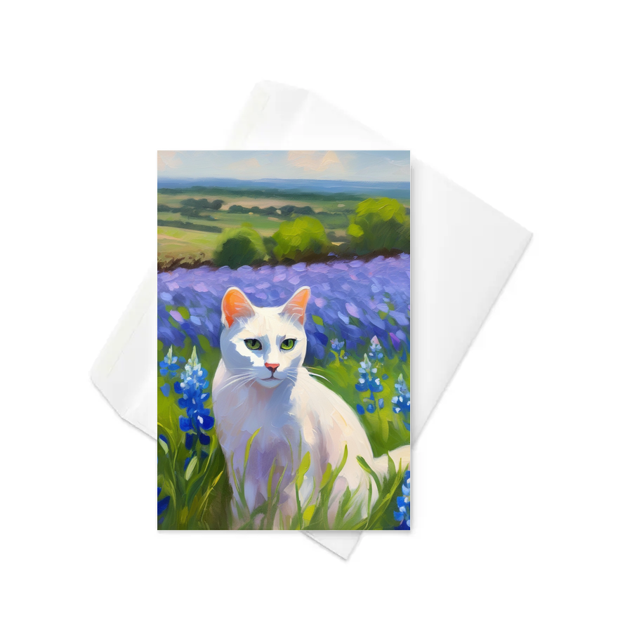 PugMug Custom White Companion Cat Greeting Card