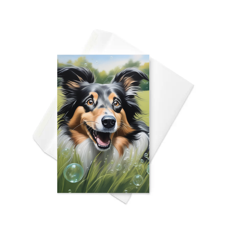 PugMug Custom Collie Greeting Card