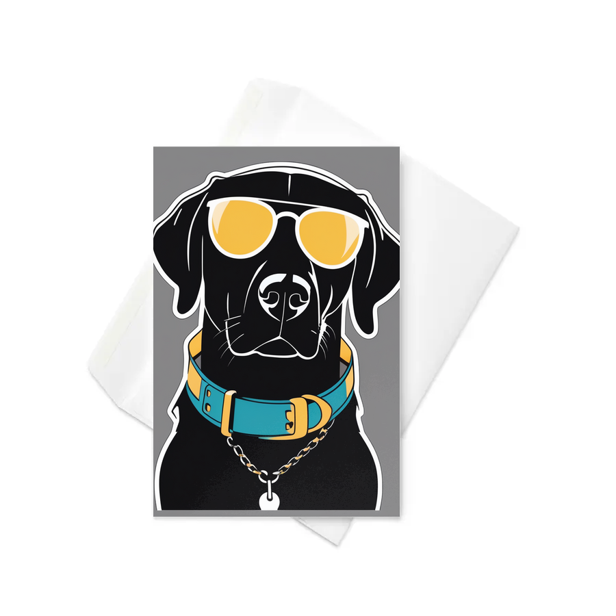 PugMug Custom Black Labrador Retriever Greeting Card