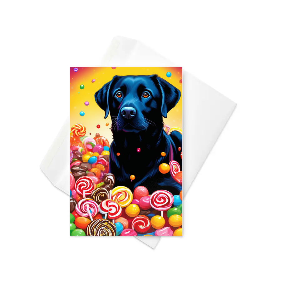 PugMug Custom Black Labrador Retriever Greeting Card