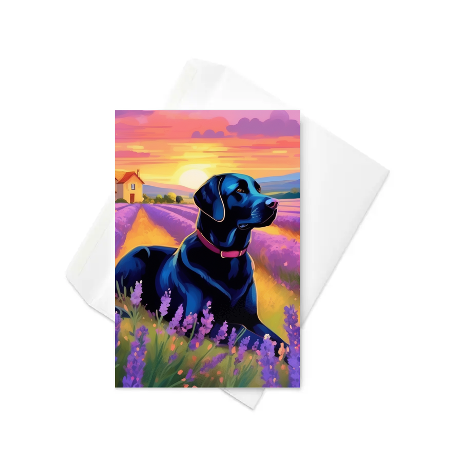 PugMug Custom Black Labrador Retriever Greeting Card