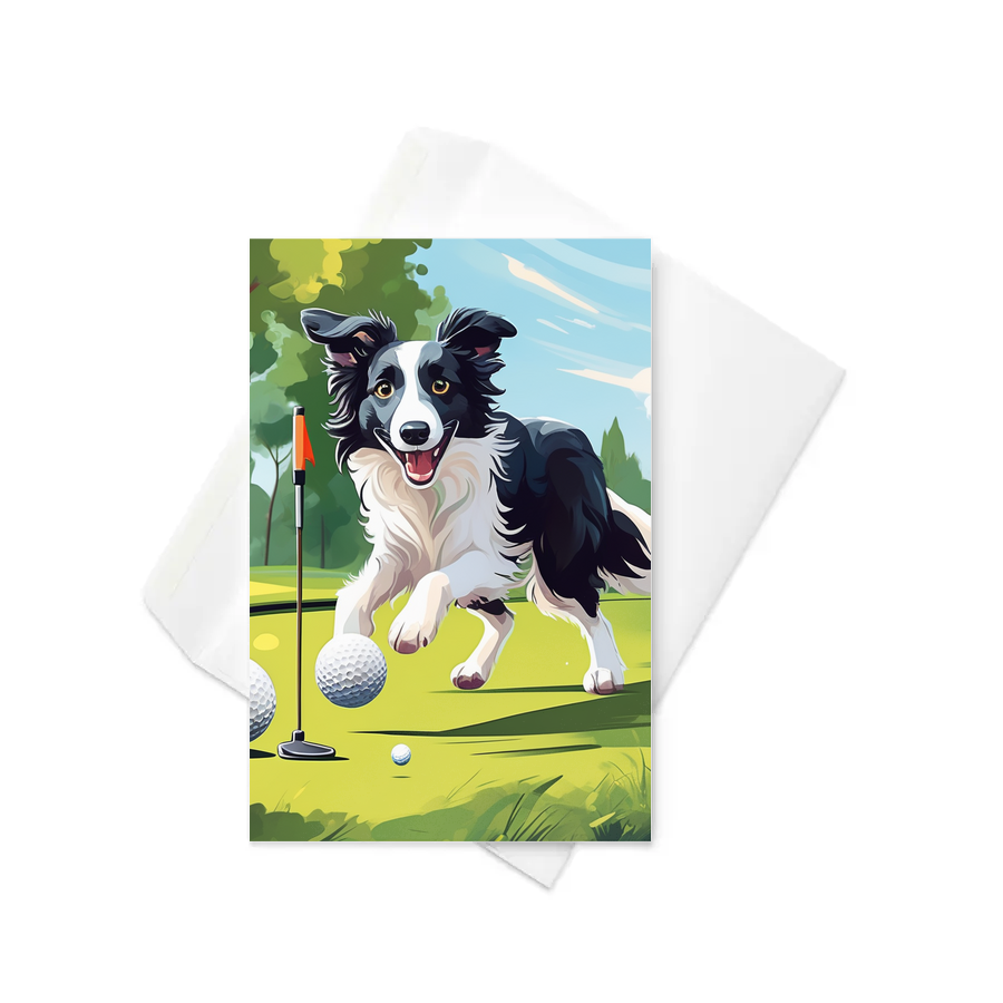 PugMug Custom Border Collie Greeting Card