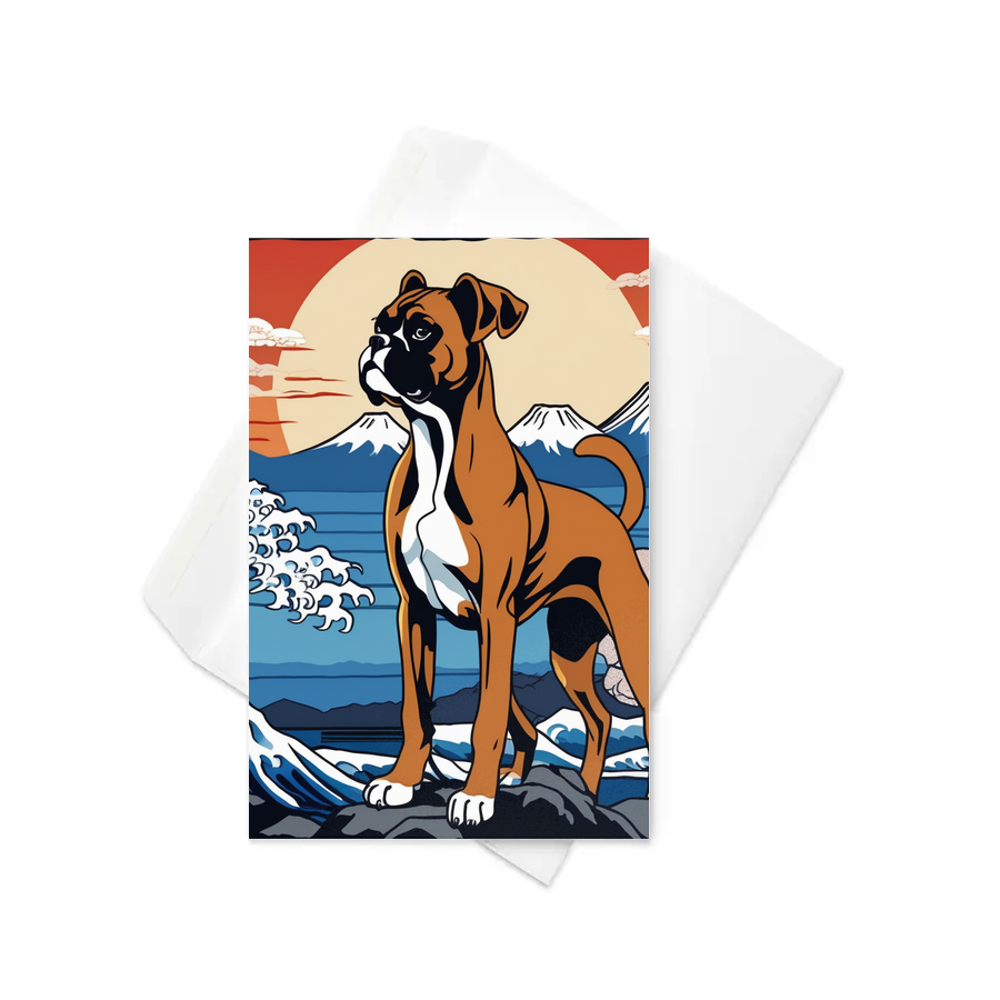 PugMug Custom Boxer Dog Greeting Card