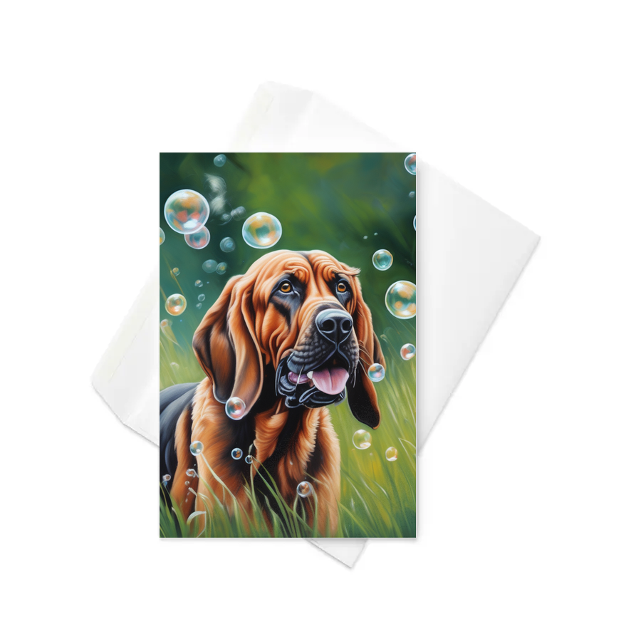 PugMug Custom Bloodhound Greeting Card
