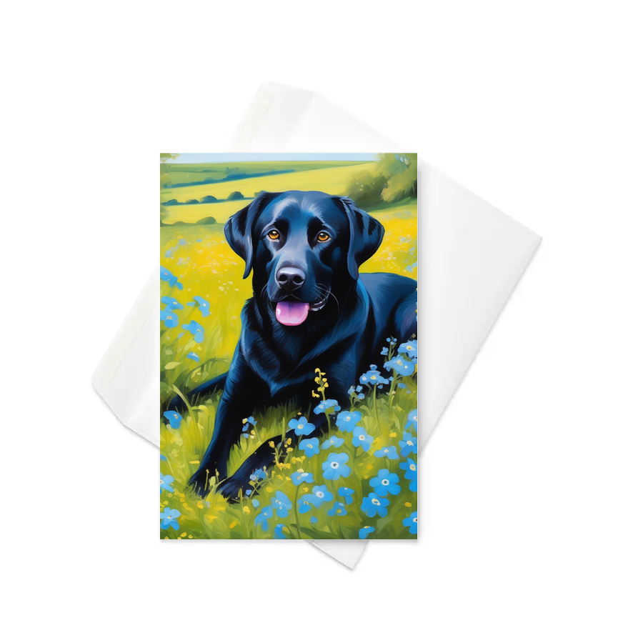 PugMug Custom Black Labrador Retriever Greeting Card