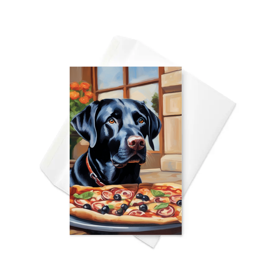 PugMug Custom Black Labrador Retriever Greeting Card