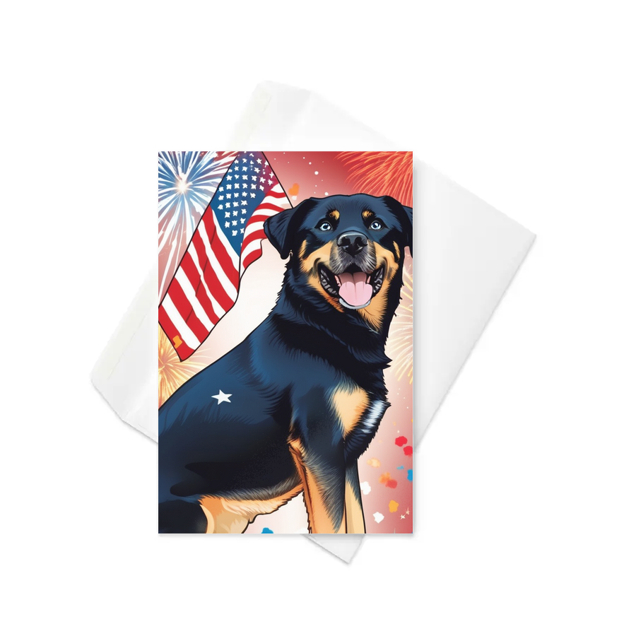 PugMug Custom Blue Greeting Card