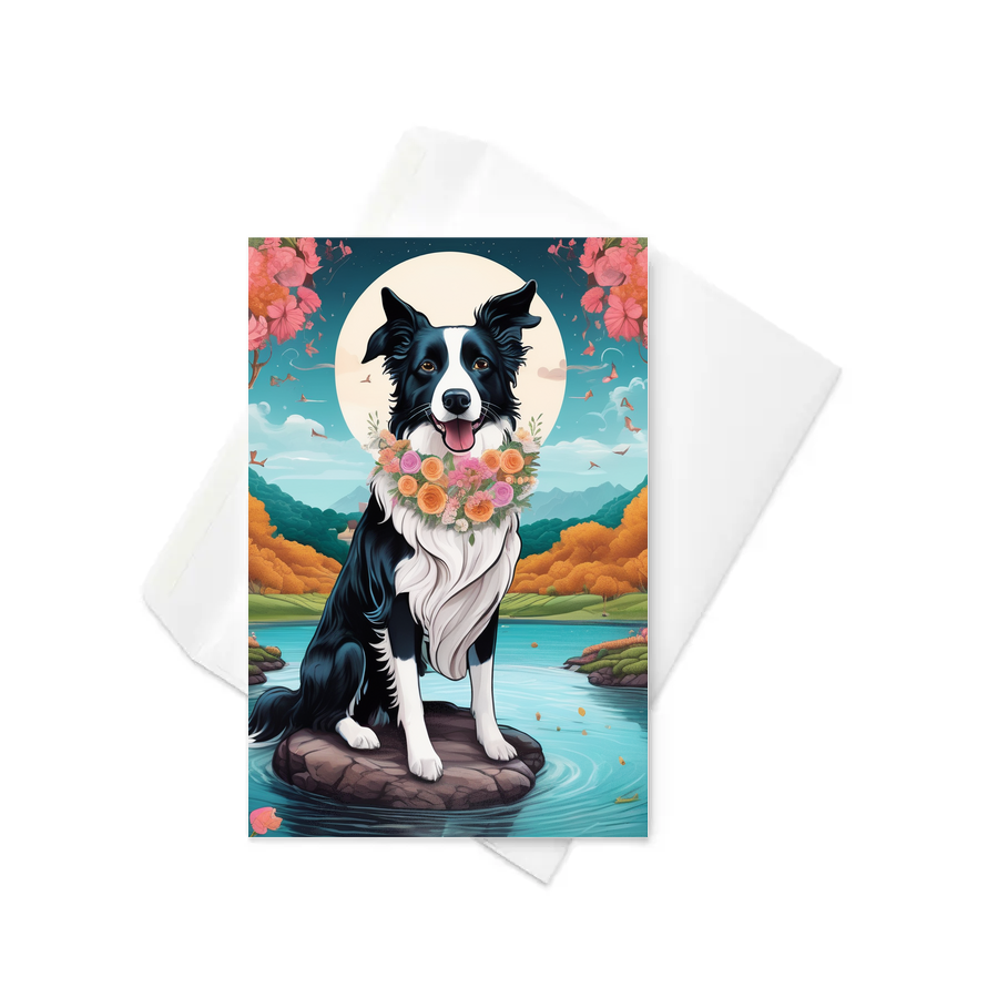 PugMug Custom Border Collie Greeting Card