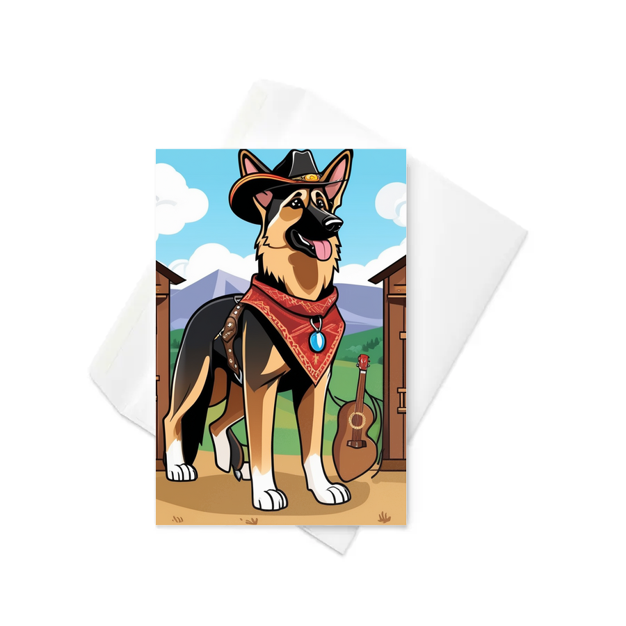 PugMug Custom German Shepherd Dog Greeting Card