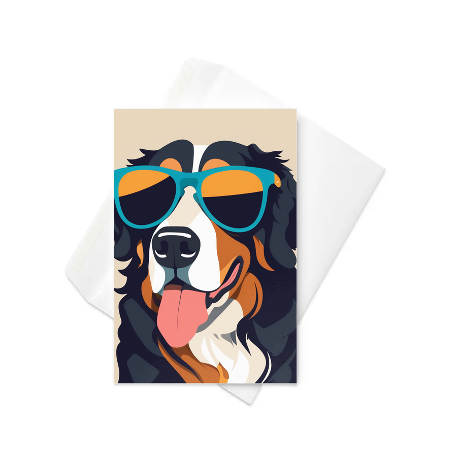 PugMug Custom Bernese Mountain Dog Greeting Card