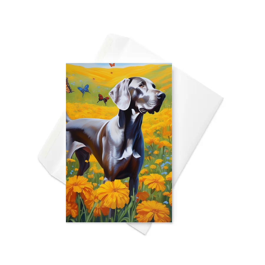 PugMug Custom Weimaraner Greeting Card