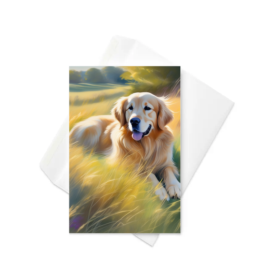 PugMug Custom Golden Retriever Greeting Card
