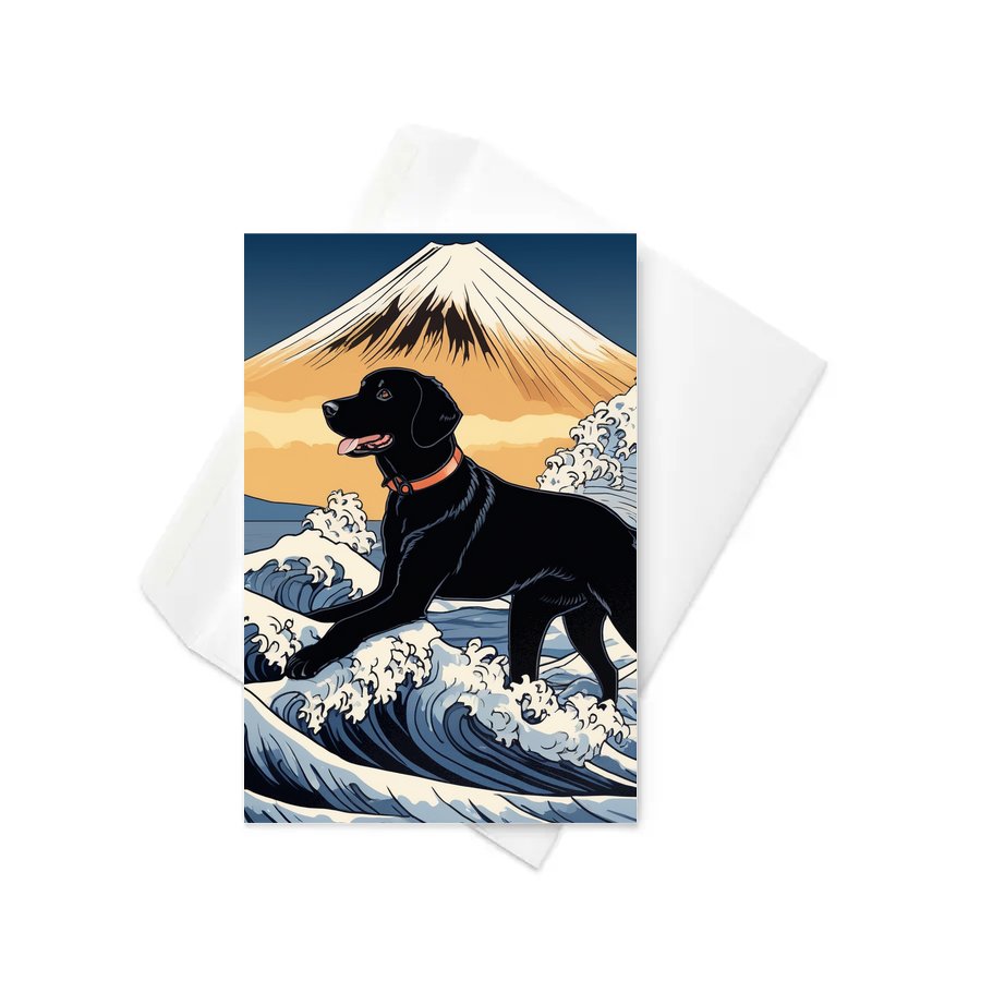 PugMug Custom Black Labrador Retriever Greeting Card