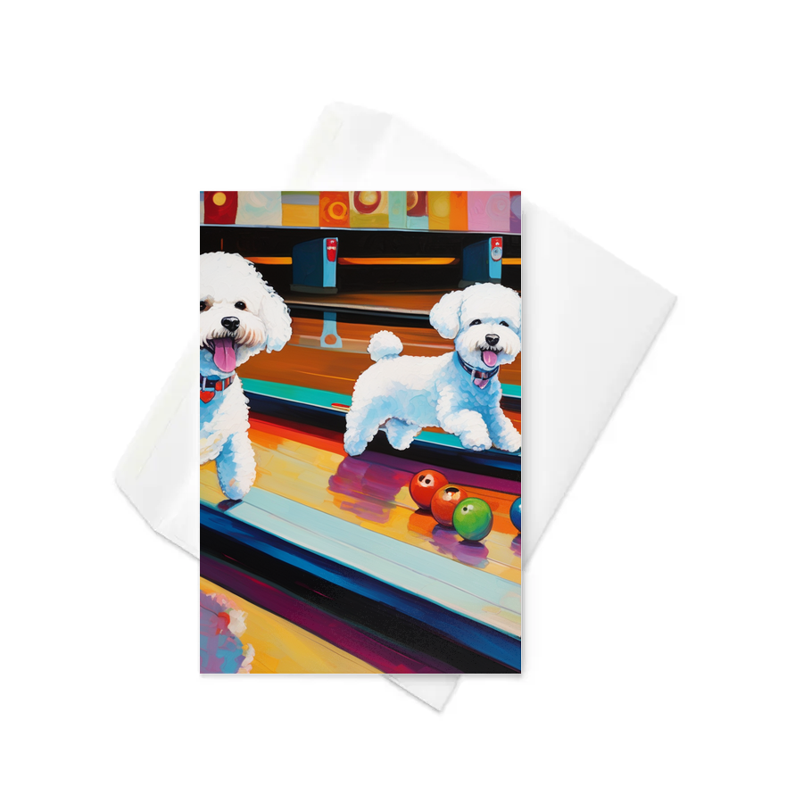 PugMug Custom Bichons Frise Greeting Card