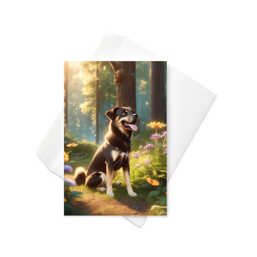 PugMug Custom Blue Greeting Card