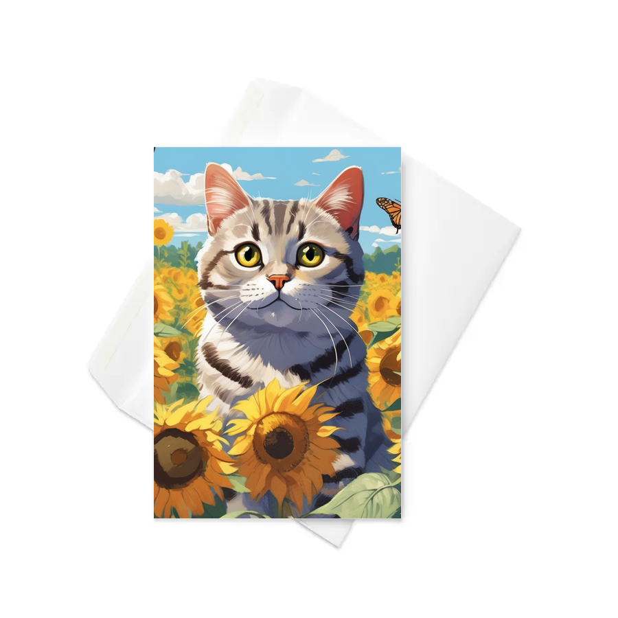 PugMug Custom Tabby British Shorthair Cat Greeting Card
