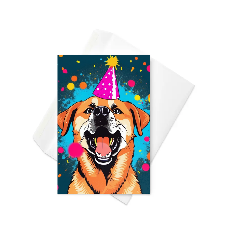 PugMug Custom Blue Greeting Card