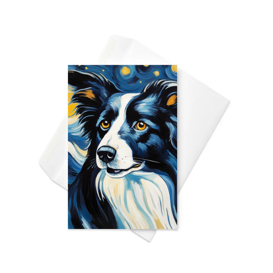 PugMug Custom Border Collie Greeting Card