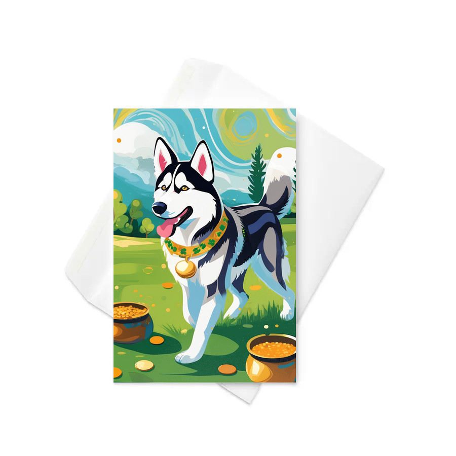 PugMug Custom Siberian Husky Greeting Card