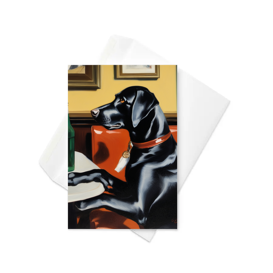 PugMug Custom Black Labrador Retriever Greeting Card