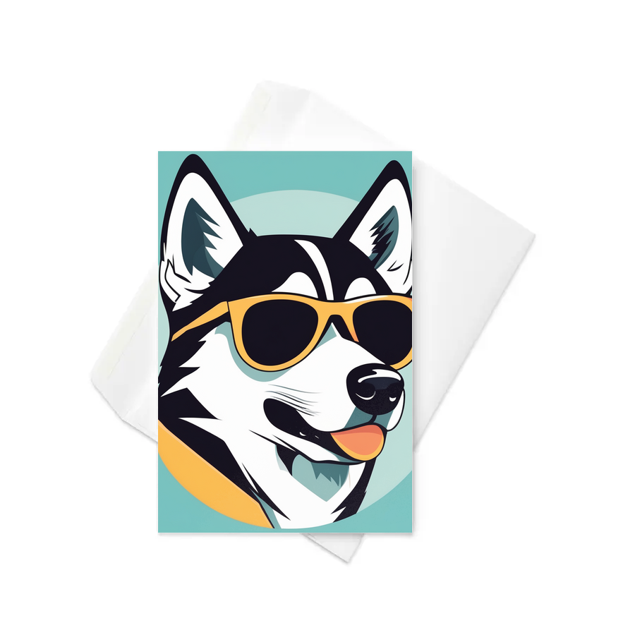 PugMug Custom Siberian Husky Greeting Card