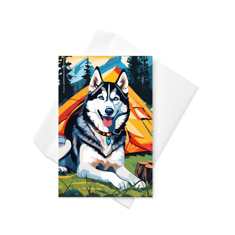 PugMug Custom Siberian Husky Greeting Card