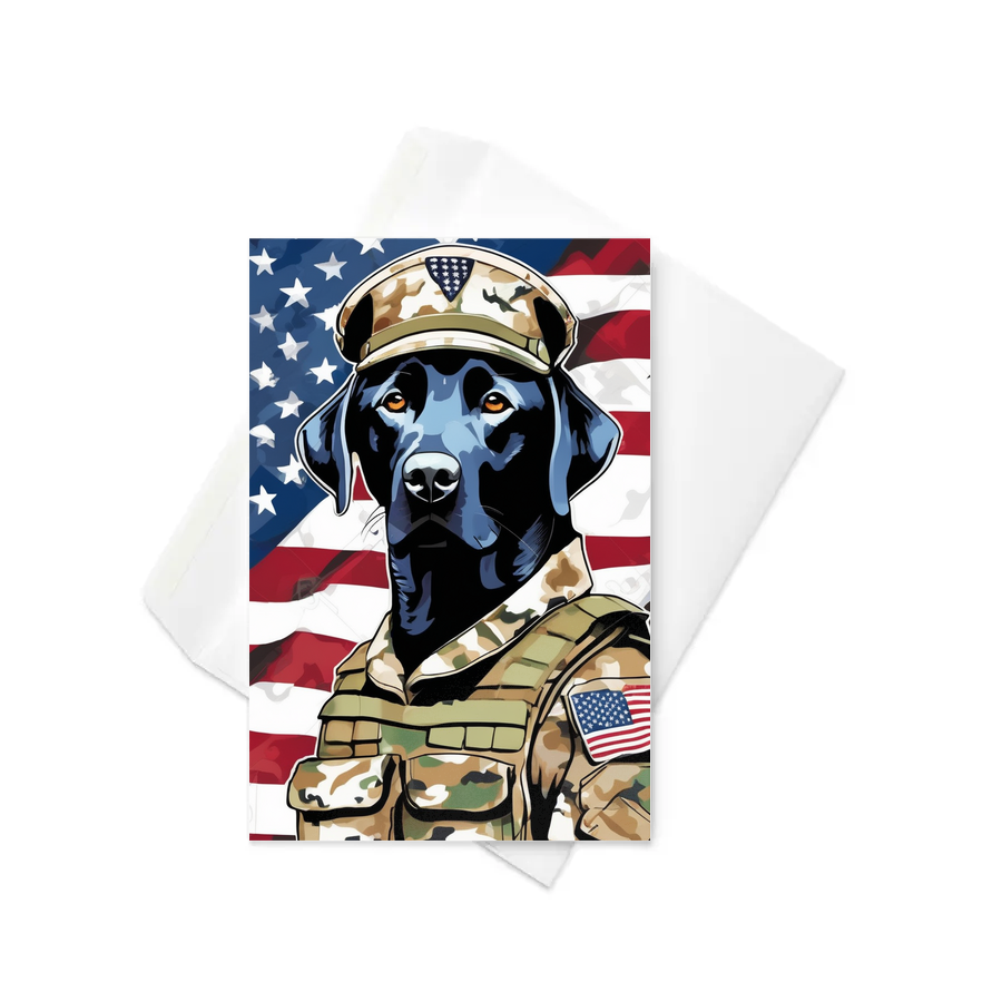 PugMug Custom Black Labrador Retriever Greeting Card