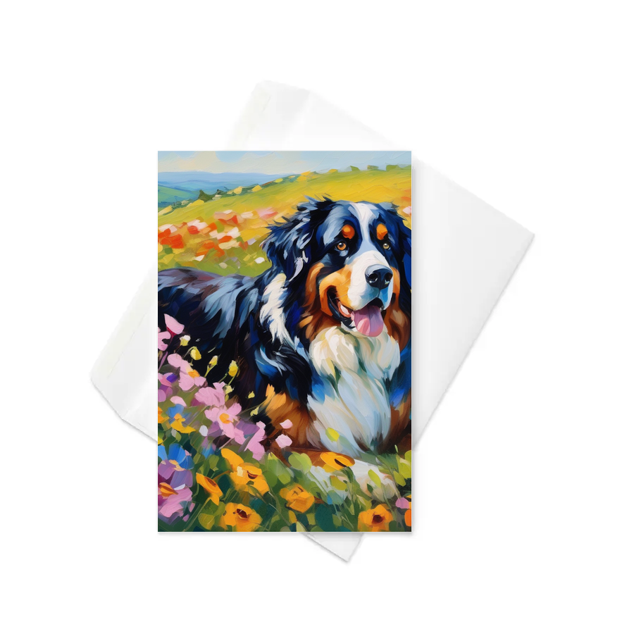 PugMug Custom Bernese Mountain Dog Greeting Card