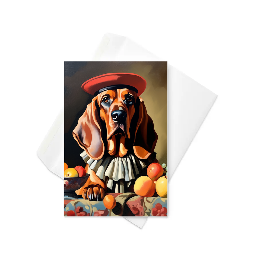 PugMug Custom Bloodhound Greeting Card