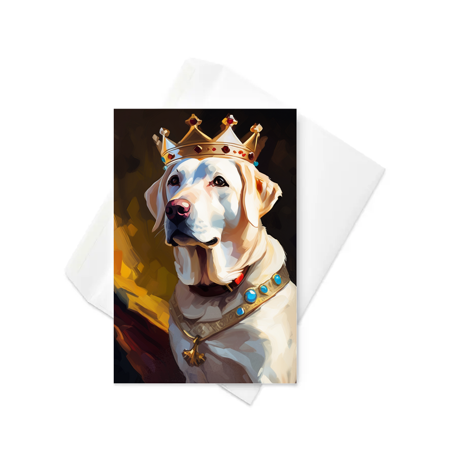 PugMug Custom White Labrador Retriever Greeting Card