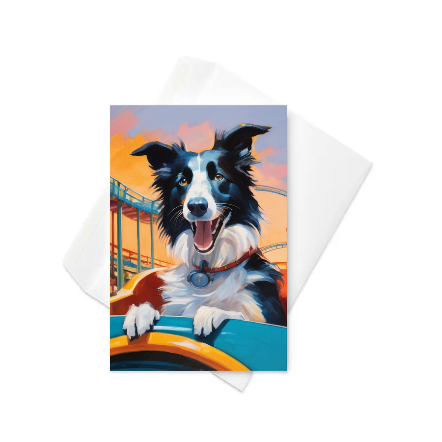 PugMug Custom Border Collie Greeting Card