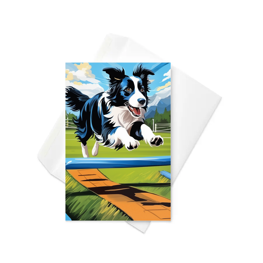 PugMug Custom Border Collie Greeting Card
