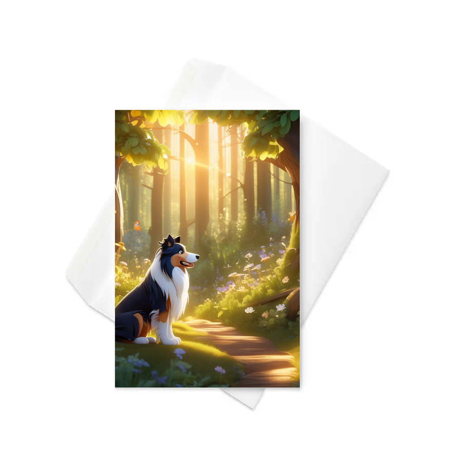 PugMug Custom Collie Greeting Card
