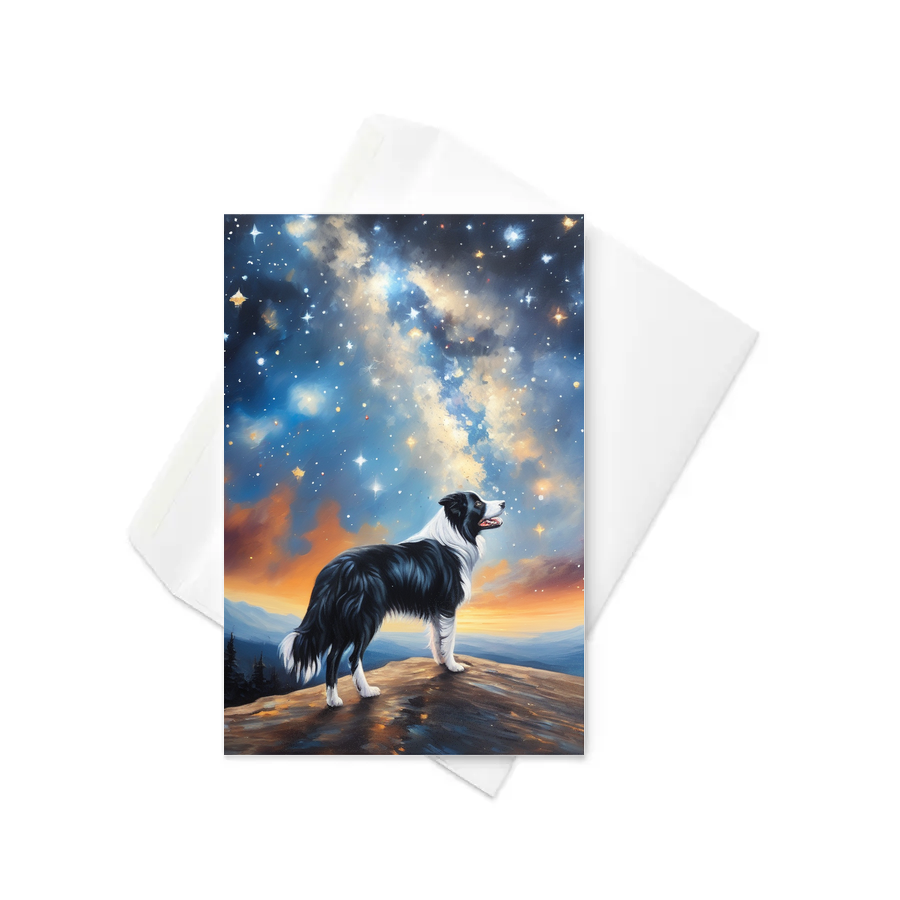 PugMug Custom Border Collie Greeting Card
