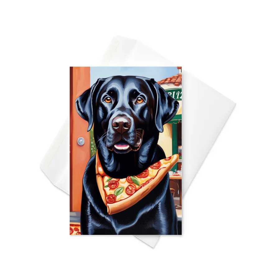 PugMug Custom Black Labrador Retriever Greeting Card