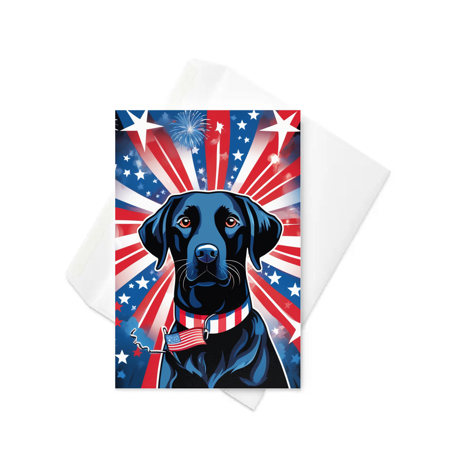 PugMug Custom Black Labrador Retriever Greeting Card