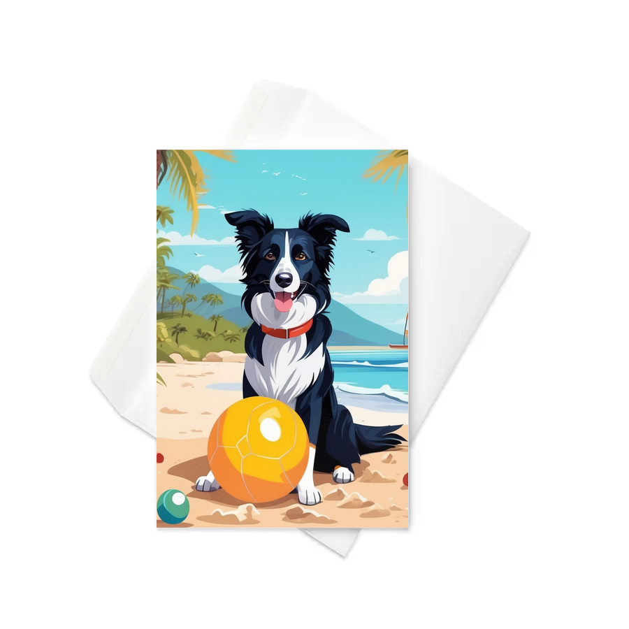 PugMug Custom Border Collie Greeting Card