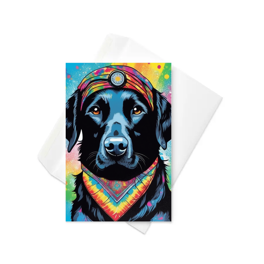 PugMug Custom Black Labrador Retriever Greeting Card