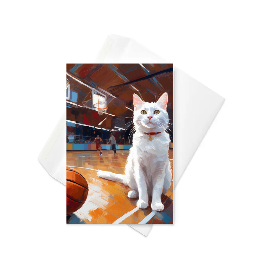 PugMug Custom White Companion Cat Greeting Card