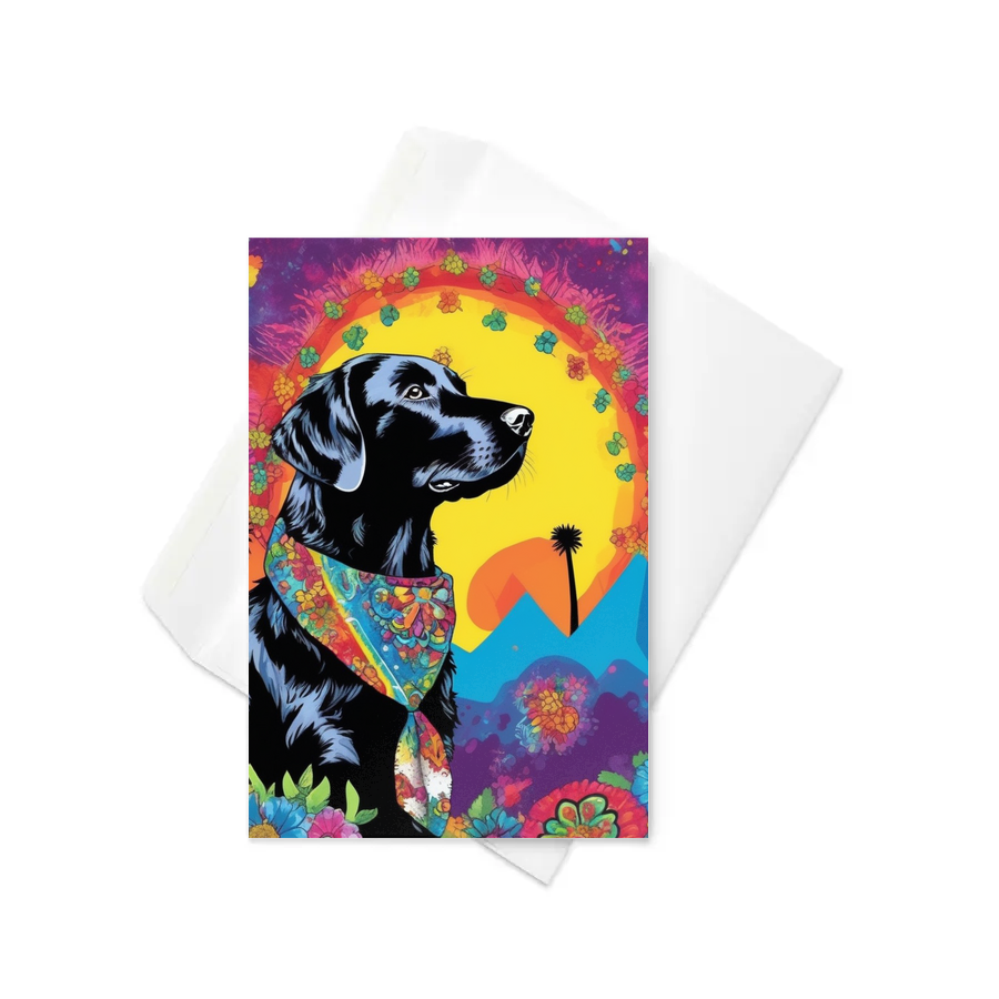 PugMug Custom Black Labrador Retriever Greeting Card