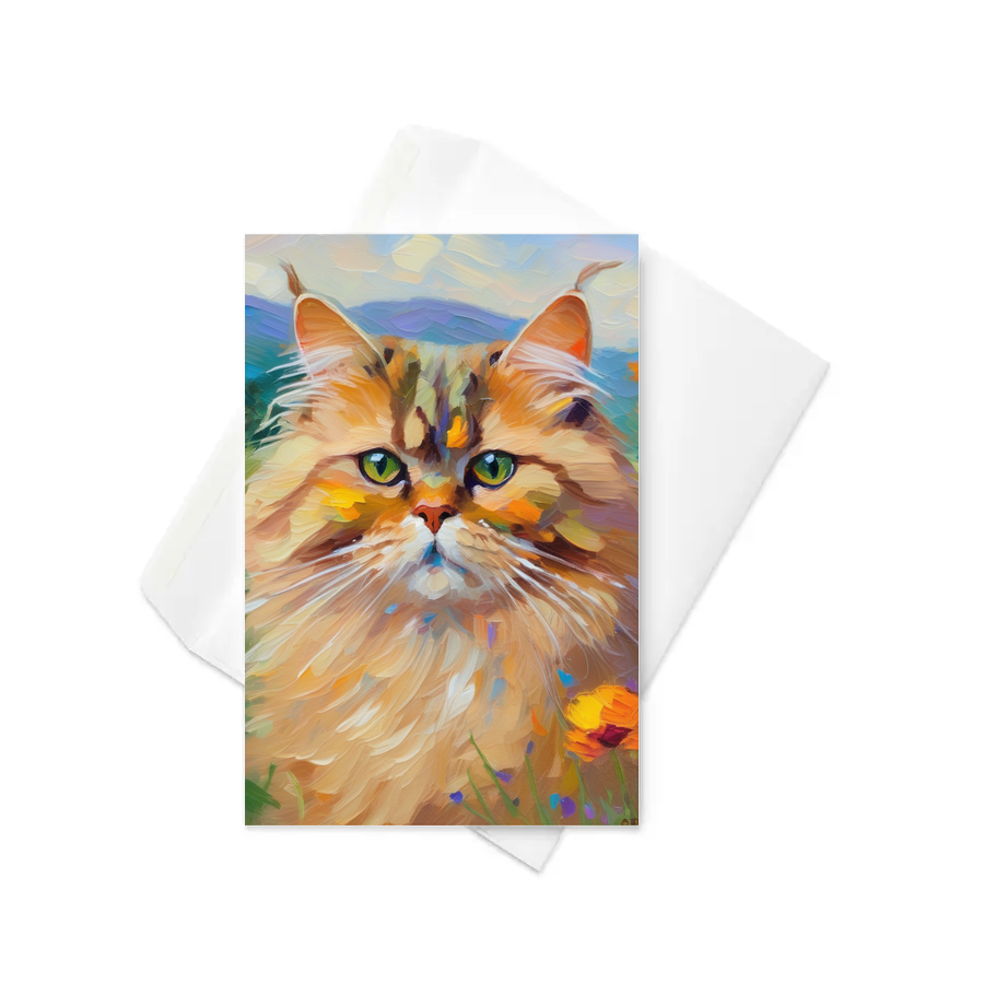 PugMug Custom Tabby Persian Cat Greeting Card