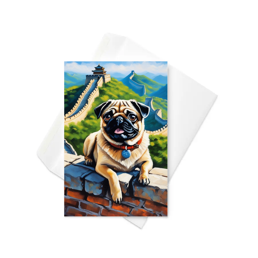 PugMug Custom Pug Greeting Card
