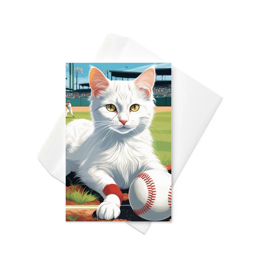 PugMug Custom White Companion Cat Greeting Card