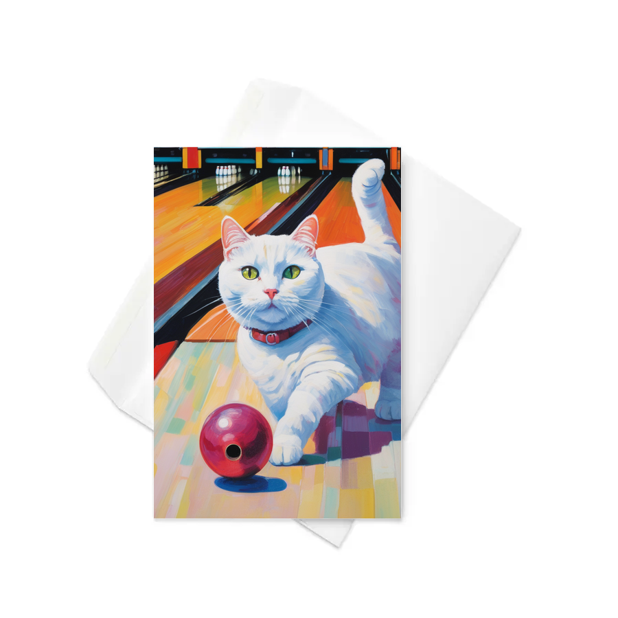 PugMug Custom White Companion Cat Greeting Card