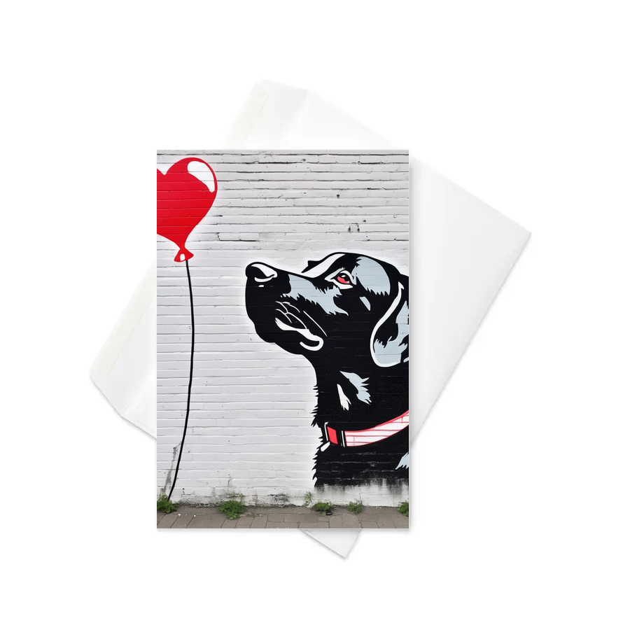 PugMug Custom Black Labrador Retriever Greeting Card