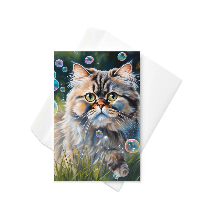 PugMug Custom Tabby Persian Cat Greeting Card