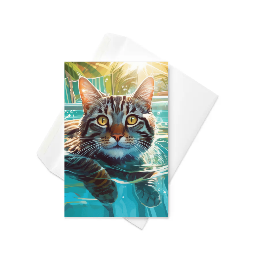 PugMug Custom Tabby Companion Cat Greeting Card